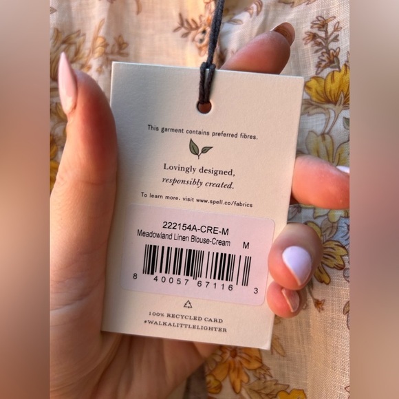 Spell Meadowland Linen Blouse New with Tags! - Picture 8 of 12